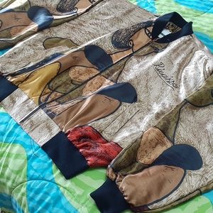 VTG 80's Baroque Picasso Reversible Bomber Jacket